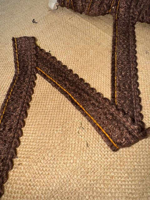 Upholstery Brush Fringe/ Ruche Trim - Rich Walnut