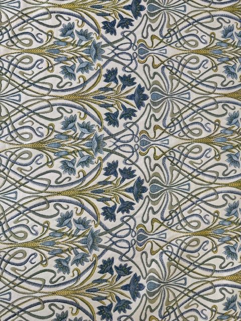 Sunbry Mixed Blue/Lime Tapestry Weave Upholstery Fabric