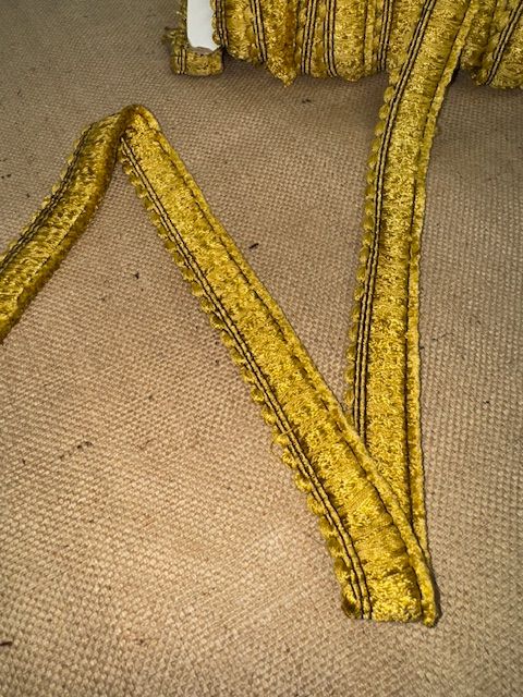 Upholstery Brush Fringe/ Ruche Trim - Aztec Gold