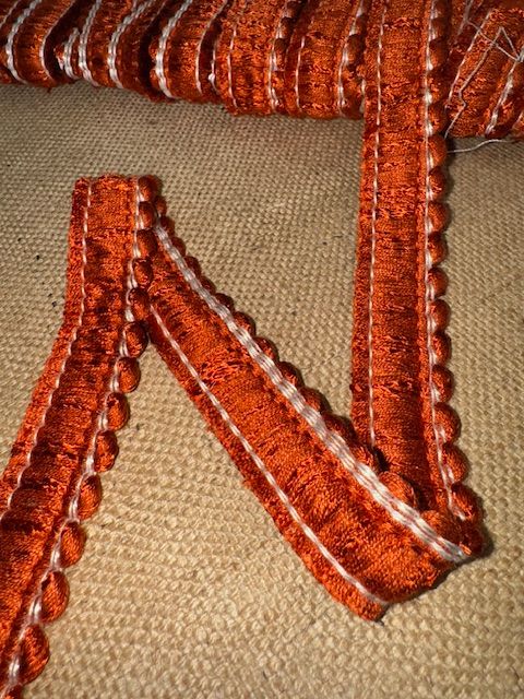 Upholstery Brush Fringe/ Ruche Trim - Fire