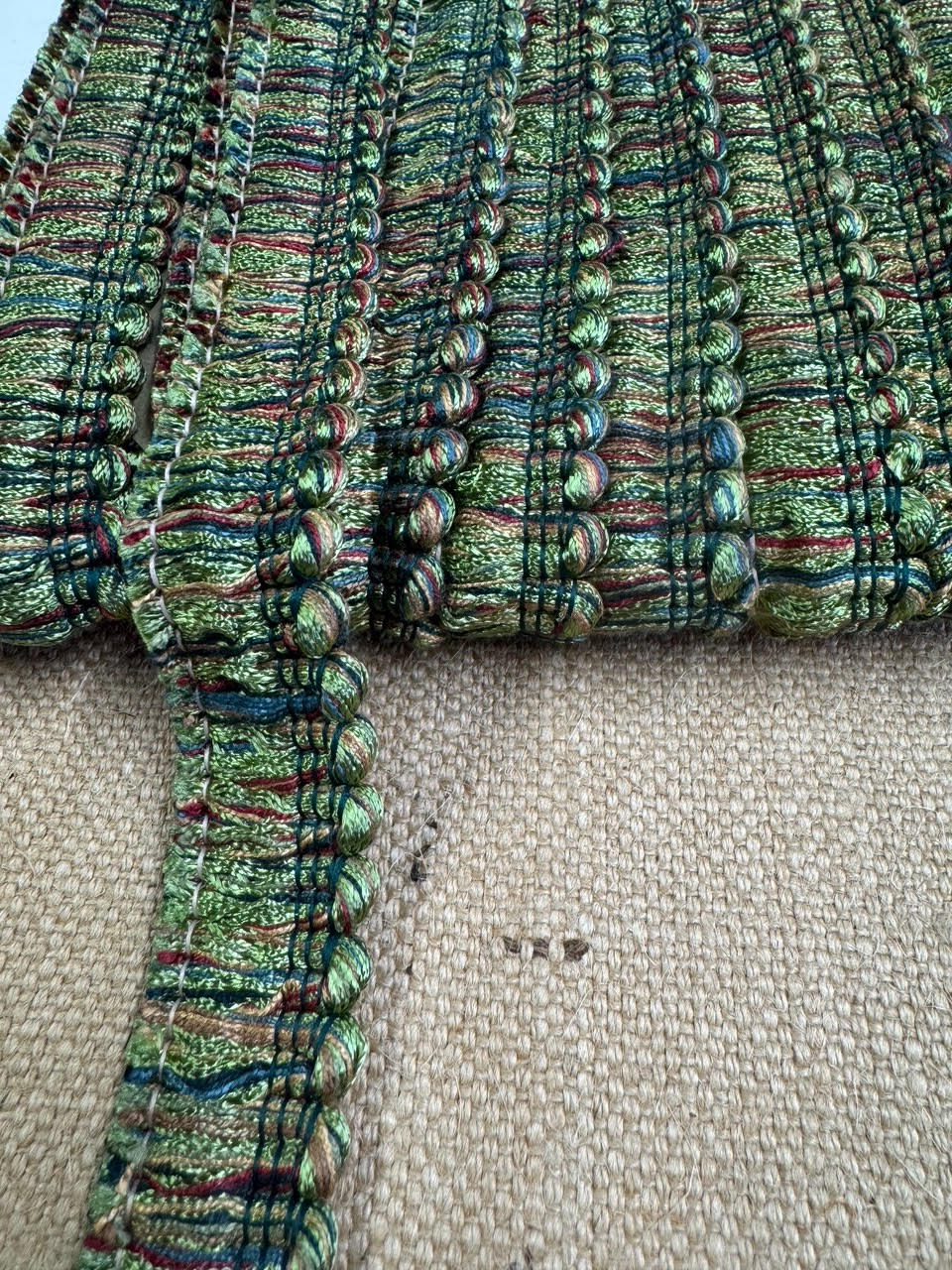 Upholstery Brush Fringe/ Ruche Trim - Grass Green