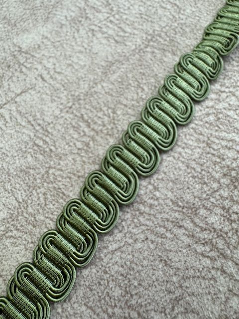 Upholstery Scroll Gimp/Braid Trim - Mid Green