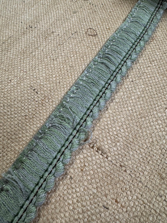 Upholstery Brush Fringe/ Ruche Trim - Pistachio Green
