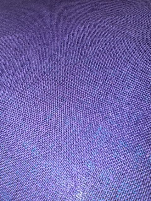 Violet Hessian Decorative Fabric - Fire Retardant