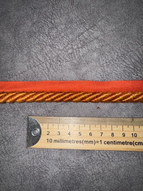 Upholstery Flanged Cord - Orange