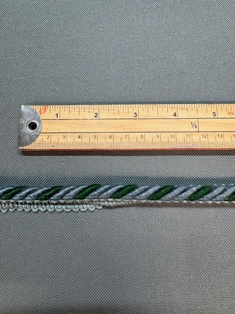Upholstery Flanged Cord - Blue Green Mix