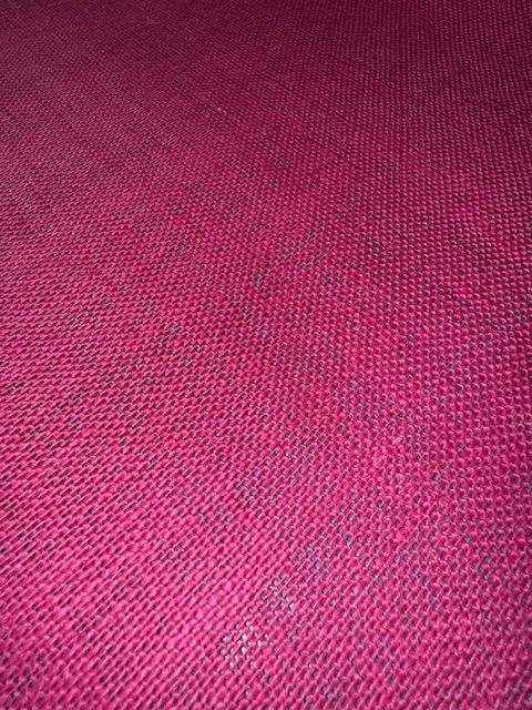 Pink Hessian Decorative Fabric - Fire Retardant