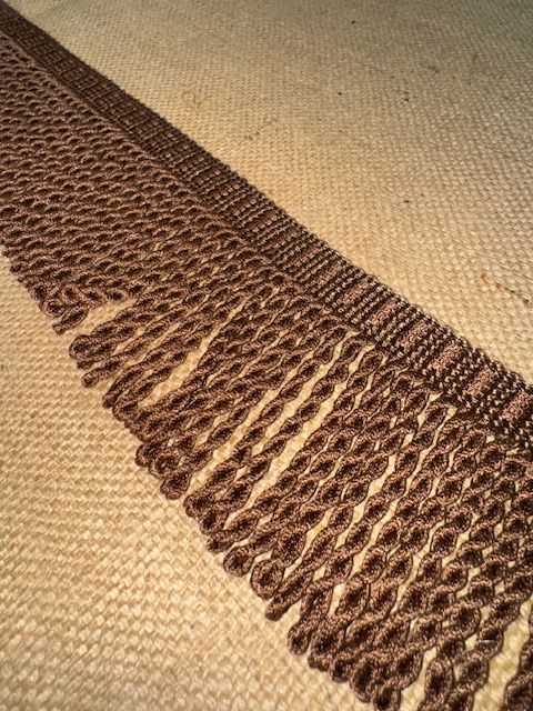 Upholstery Spectrum Roman Fringe - Braided top Rope - Coffee