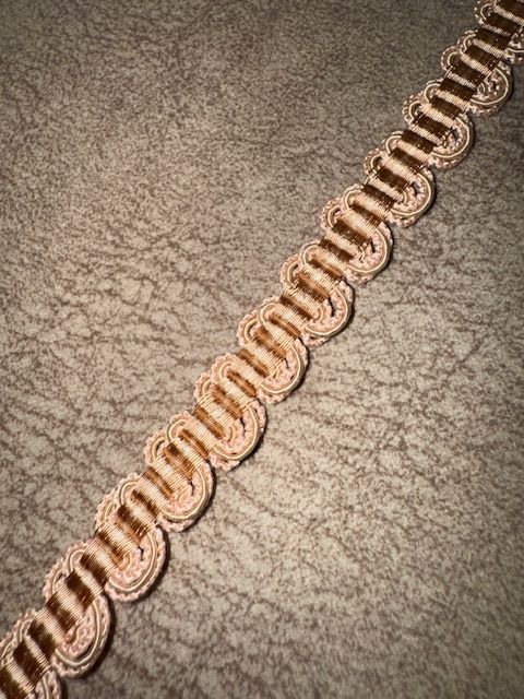 Upholstery Scroll Gimp/Braid Trim - Peach