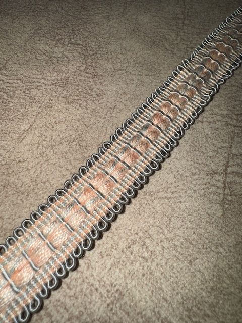 Upholstery Decorative Flat Braid Trim - Peach Slate