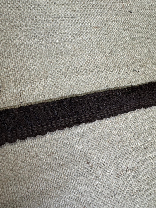 Upholstery Brush Fringe/ Ruche Trim - Dark Chocolate