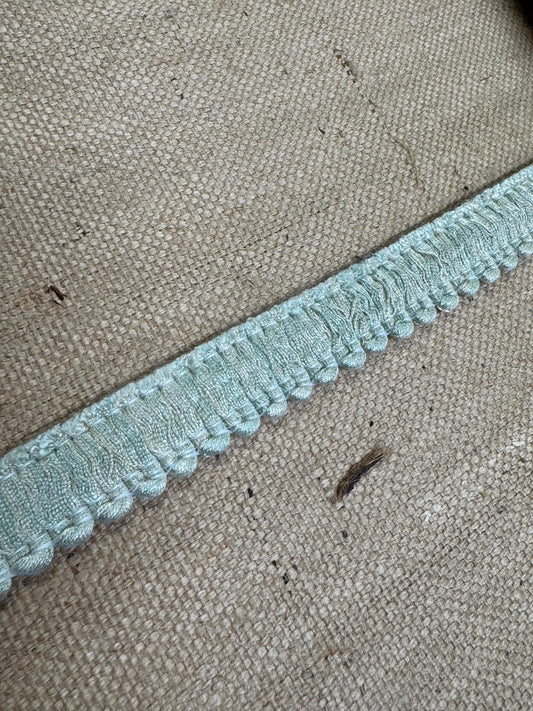 Upholstery Brush Fringe/ Ruche Trim - Light Mint Green