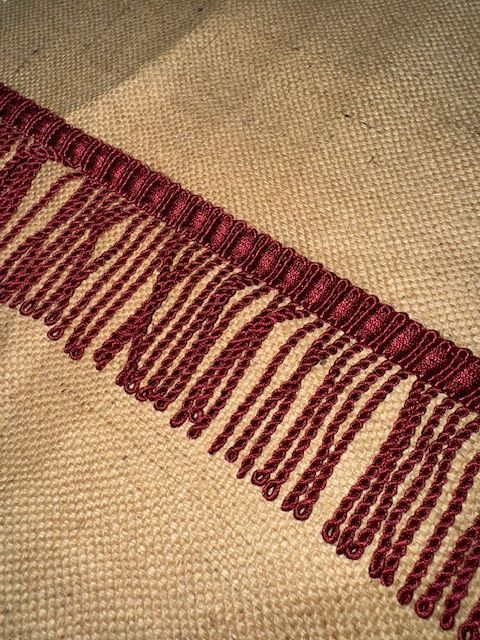 Upholstery Spectrum Decorative Synthetic Viscose Rope Fringe - Wine