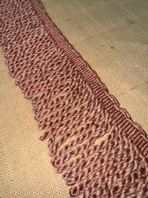 Upholstery Spectrum Heavy Bullion Fringe - Braided top Rope - Rosewood Pink