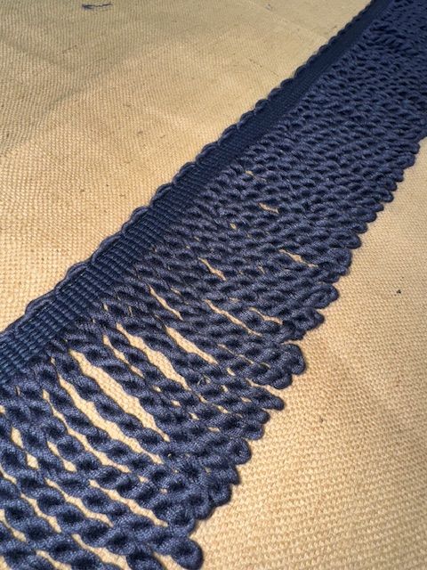 Upholstery Spectrum Heavy Bullion Fringe - Braided top Rope - Midnight Blue