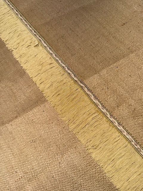 Upholstery Swing Fringe with Decorative Braided Top - Sand