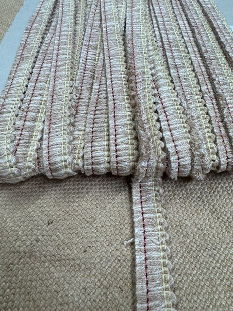 Upholstery Brush Fringe/ Ruche Trim - Sugar Cookie