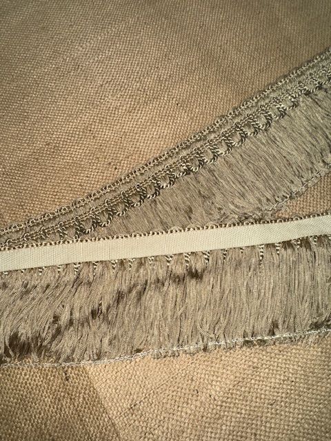 Upholstery Swing Fringe with Decorative Braided Top - Pampas