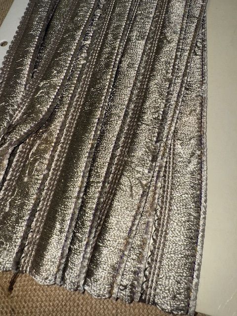 Upholstery Brush Fringe/ Ruche Trim - Antique Silver