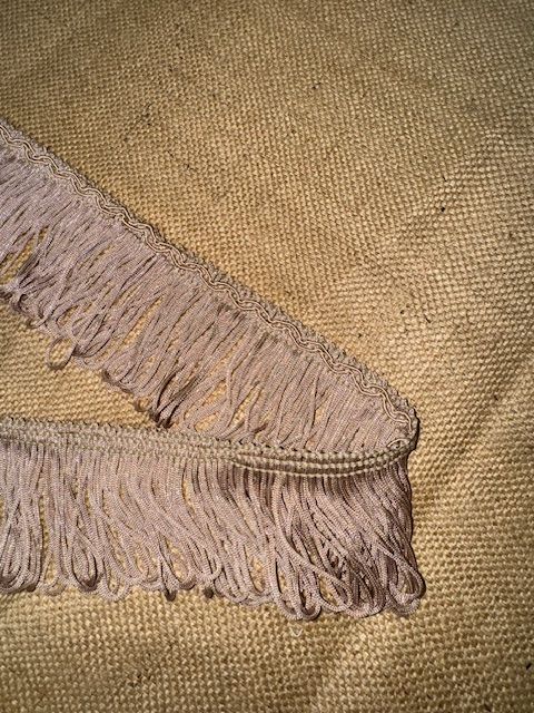 Upholstery Swing Fringe with Decorative Braided Top - Light Heather