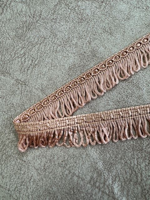 Upholstery Looped Tassel Fringe - Dusky Peach