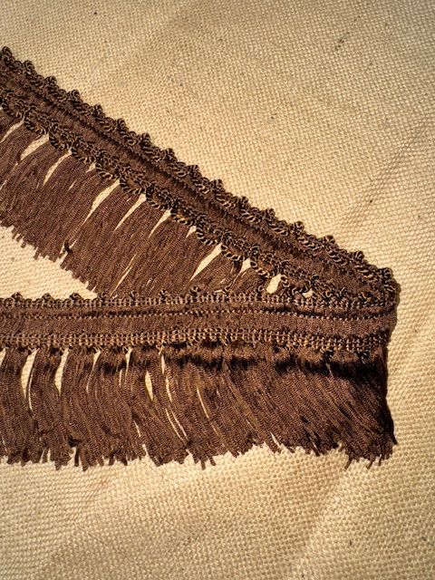 Upholstery Swing Fringe with Decorative Braided Top - Chocolate
