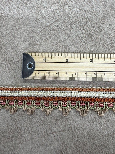 Upholstery Wide Braided Looped Fringe - Japandi Mix