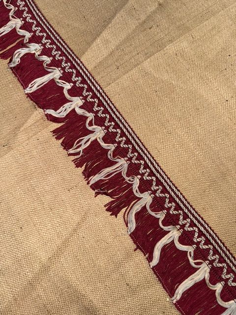 Upholstery Swing Fringe with Decorative Braided Top - Wine Fizz