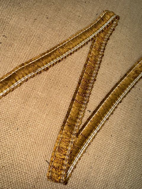 Upholstery Brush Fringe/ Ruche Trim - Camel