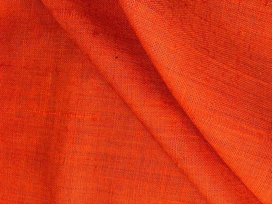Orange Hessian Decorative Fabric - Fire Retardant