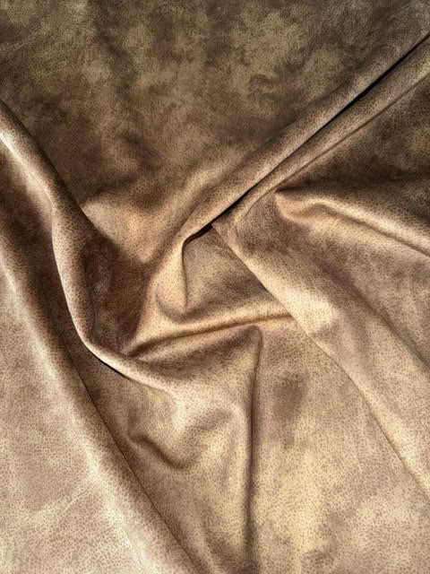 Mocassino Chestnut Dapple Soft Feel Faux Suede Upholstery Fabric