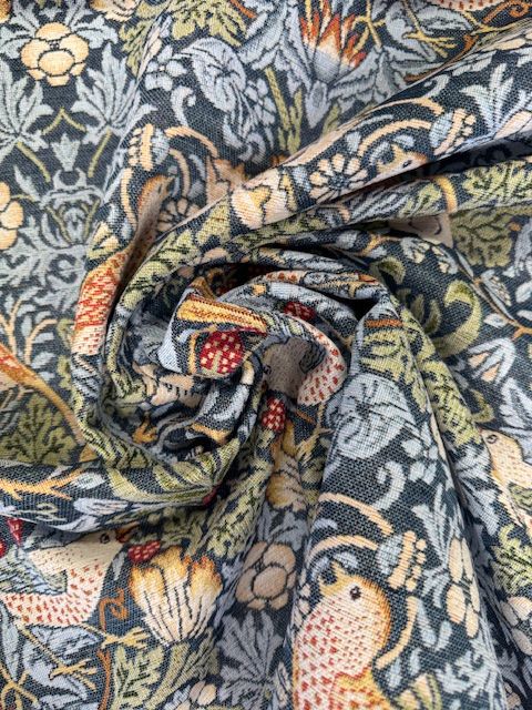 Chatham Glyn William Morris Strawberry Thief Denim Chenille Upholstery Fabric