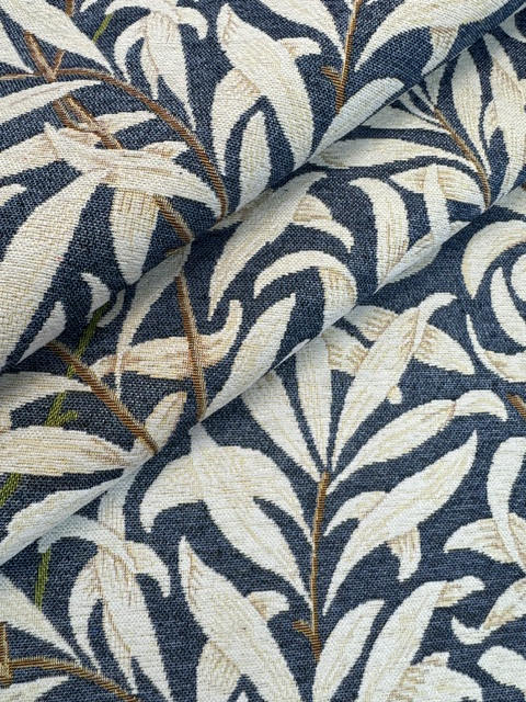 Chatham Glyn William Morris Willow Bough Indigo Chenille Upholstery Fabric