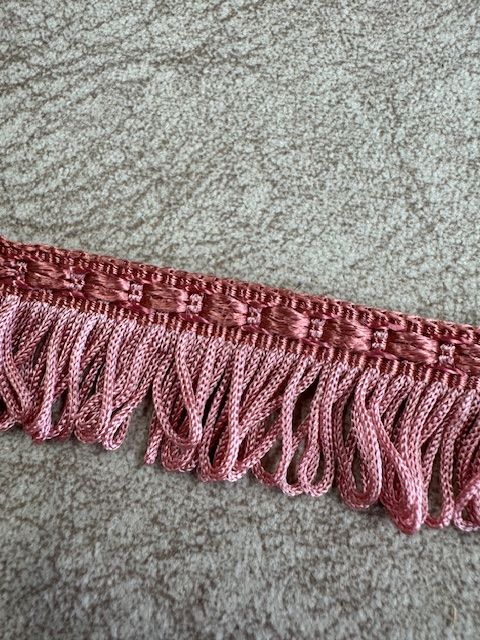 Upholstery Looped Tassel Fringe - Mauve Pink