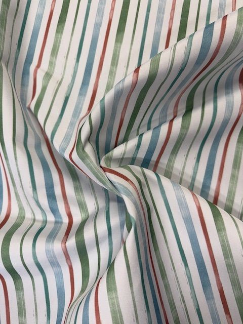 Chatham Glyn William Morris Sea Breeze Stripe Outdoor Fabric