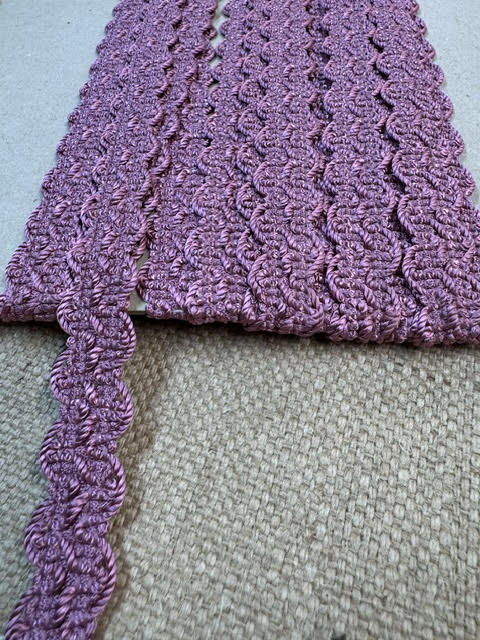 Upholstery Haberdashery Wide Decorative Braid - Mauve Pink