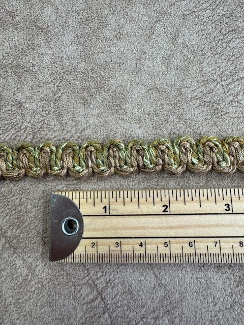 Upholstery Braid/Gimp Trim - Mid Sage Biscuit Mix