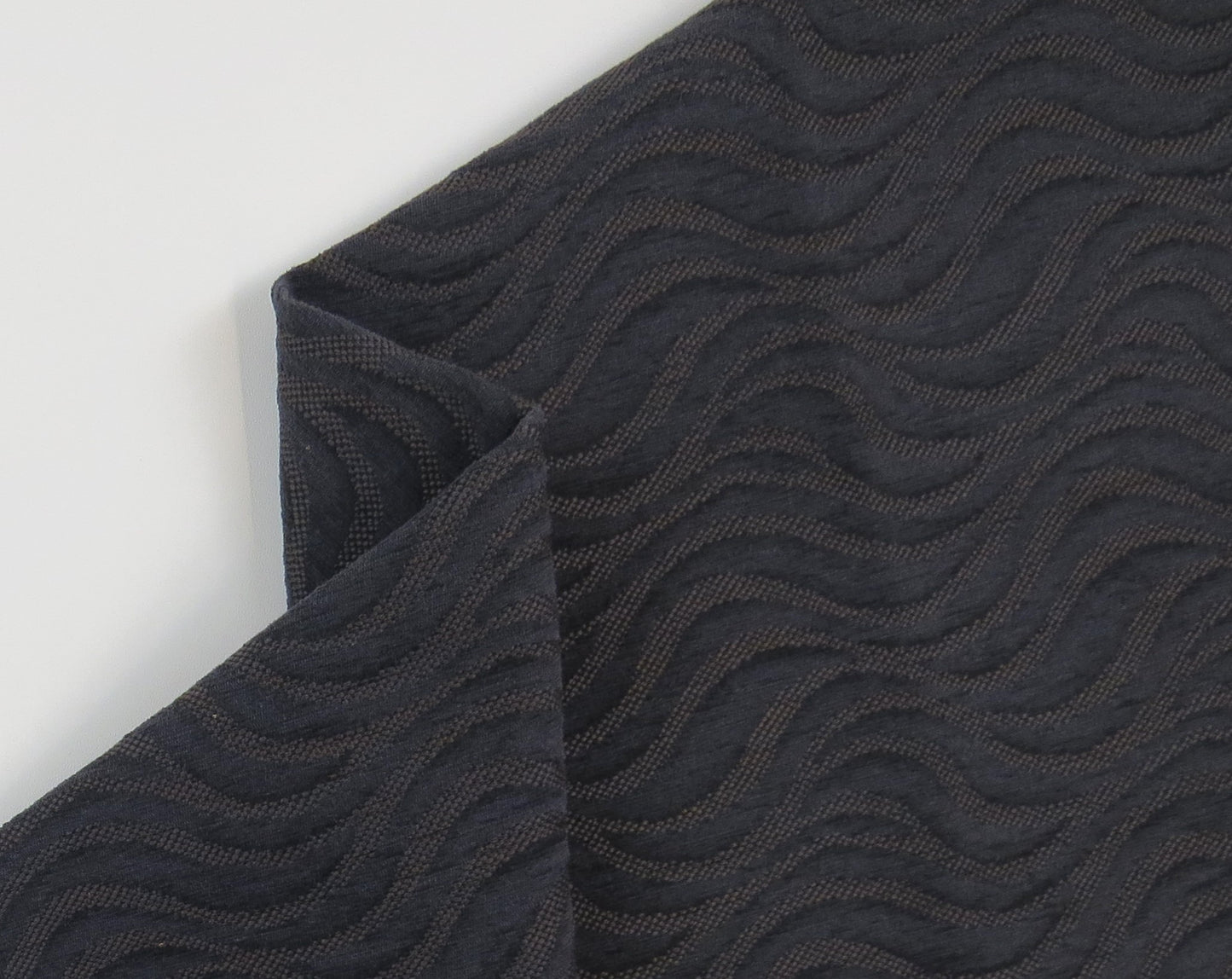 Heavy Weave Wave Design Chenille Upholstery Fabric