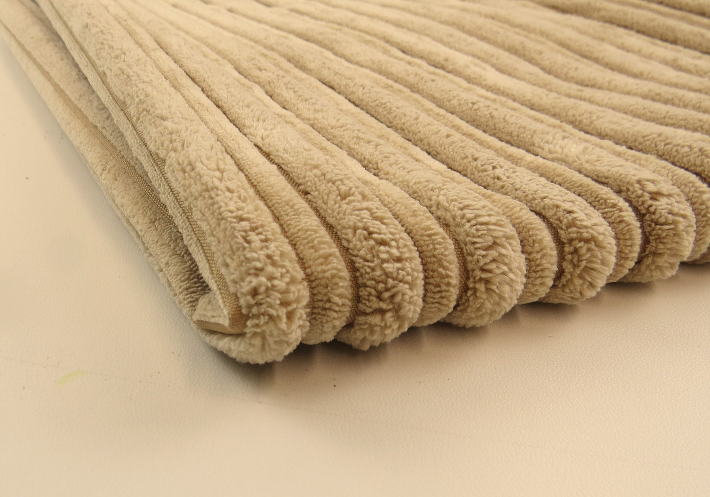 Cream Jumbo Cord Velvet Upholstery Fabric