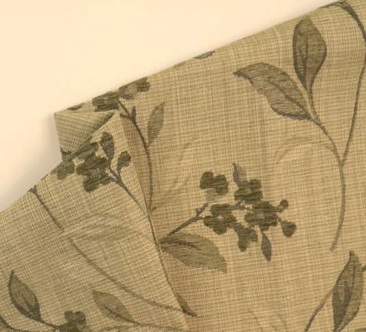 Green Floral Chenille Upholstery Fabric