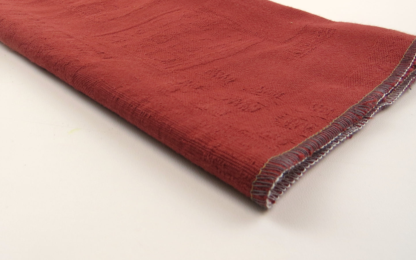 Rich Terracotta Self Pattern Cotton Upholstery Fabric