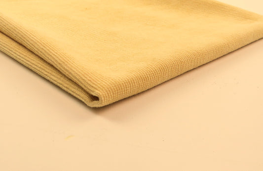 Pale Yellow Ribbed Chenille Upholstery Fabric