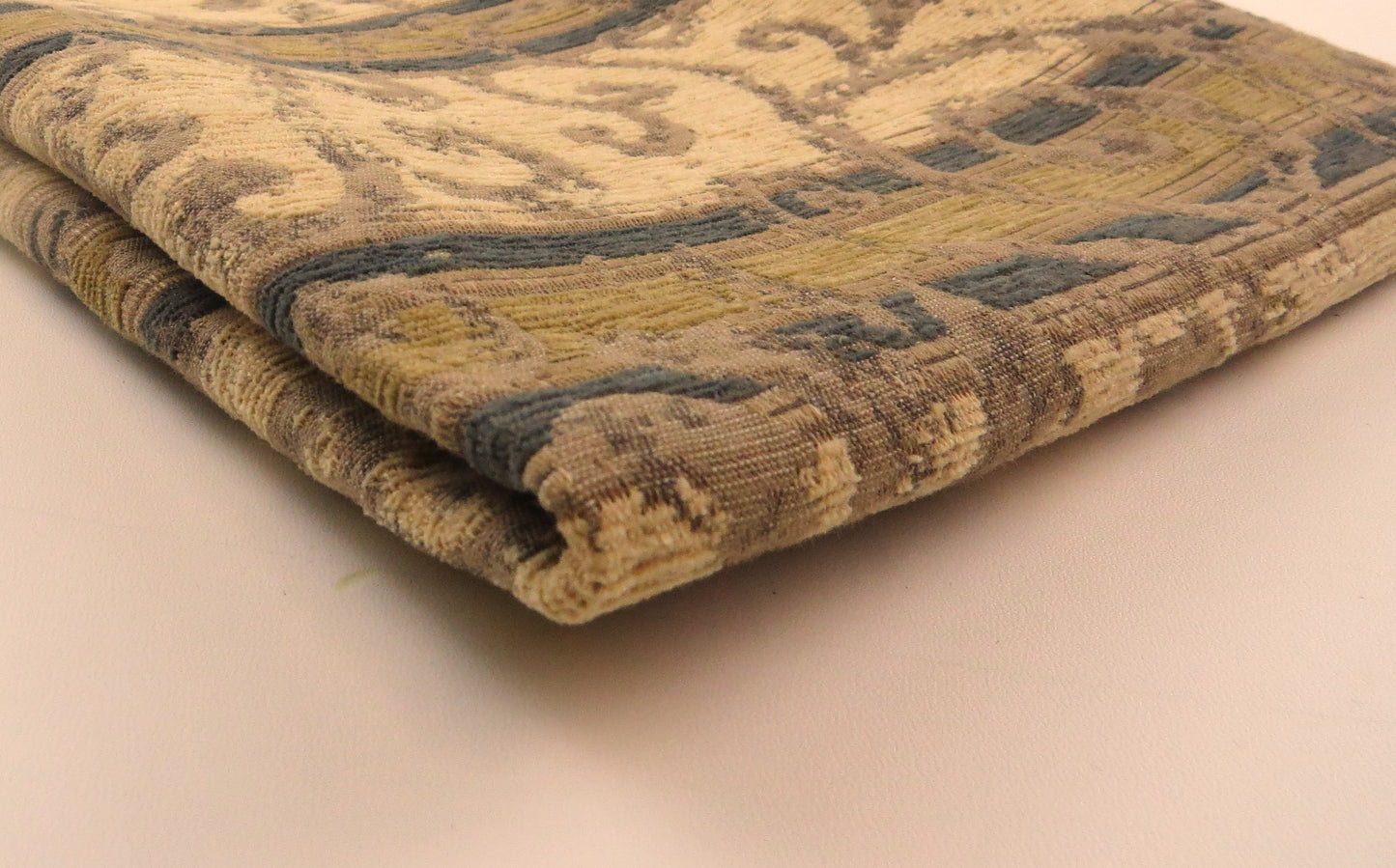 Traditional Natural Stripe Chenille Upholstery Fabric