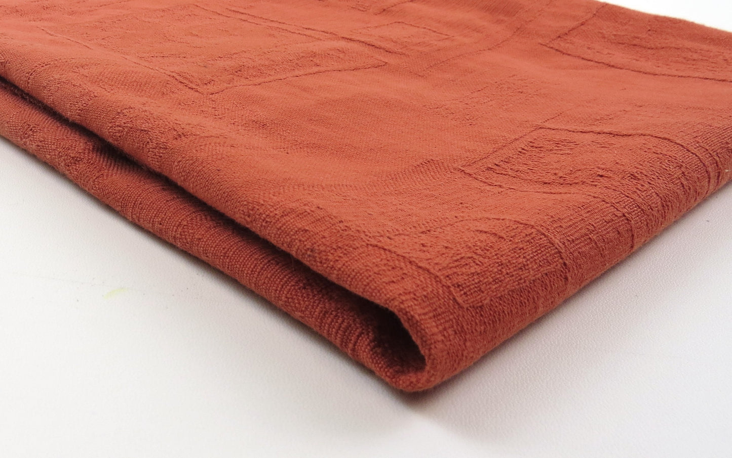 Terracotta Self Pattern Cotton Upholstery Fabric