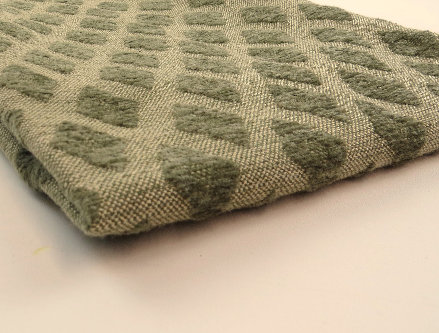Light Green Diamond Chenille Upholstery Fabric
