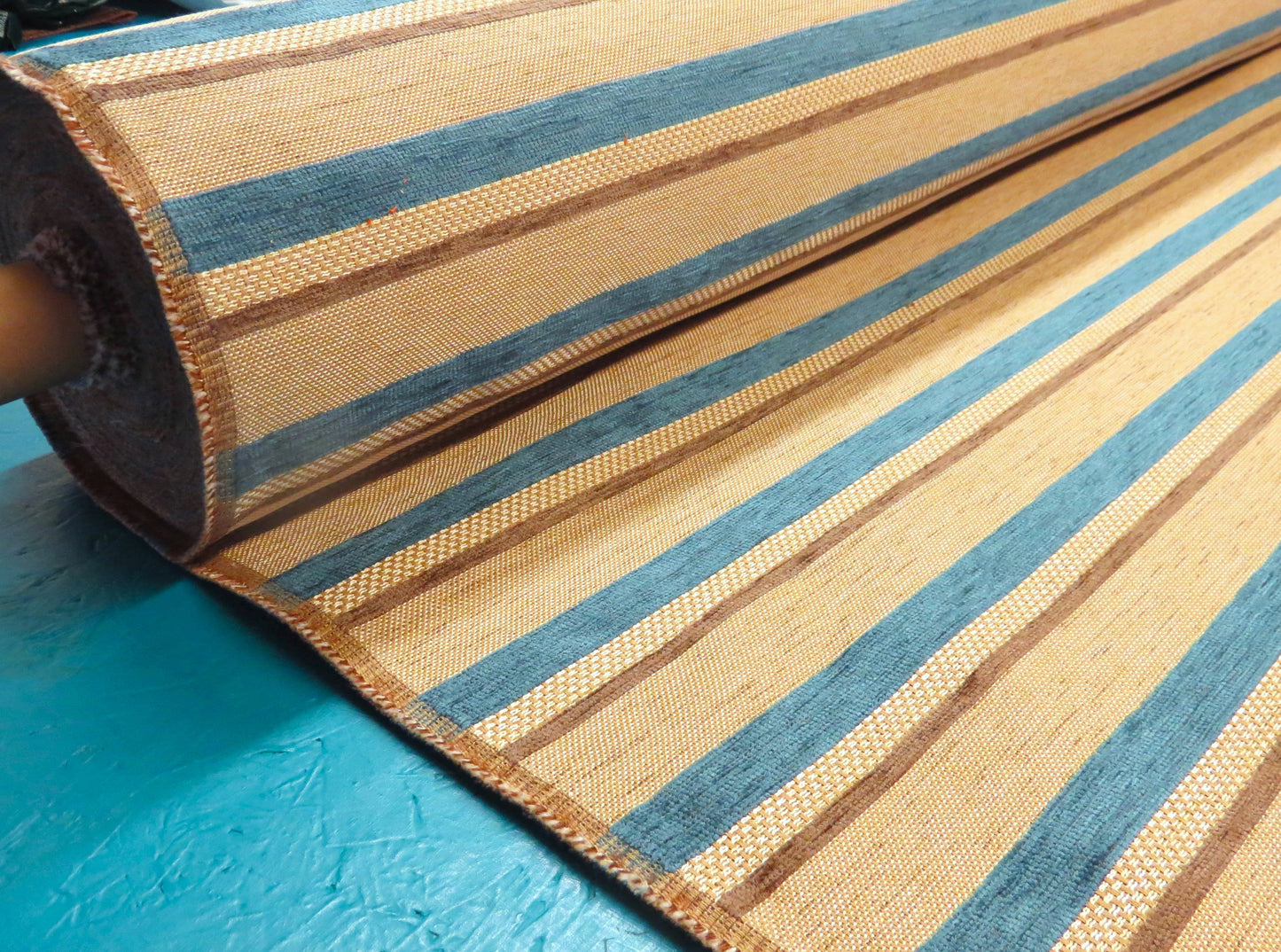 Exodus Stripe Chenille Upholstery Fabric - Soft Options upholstery trim