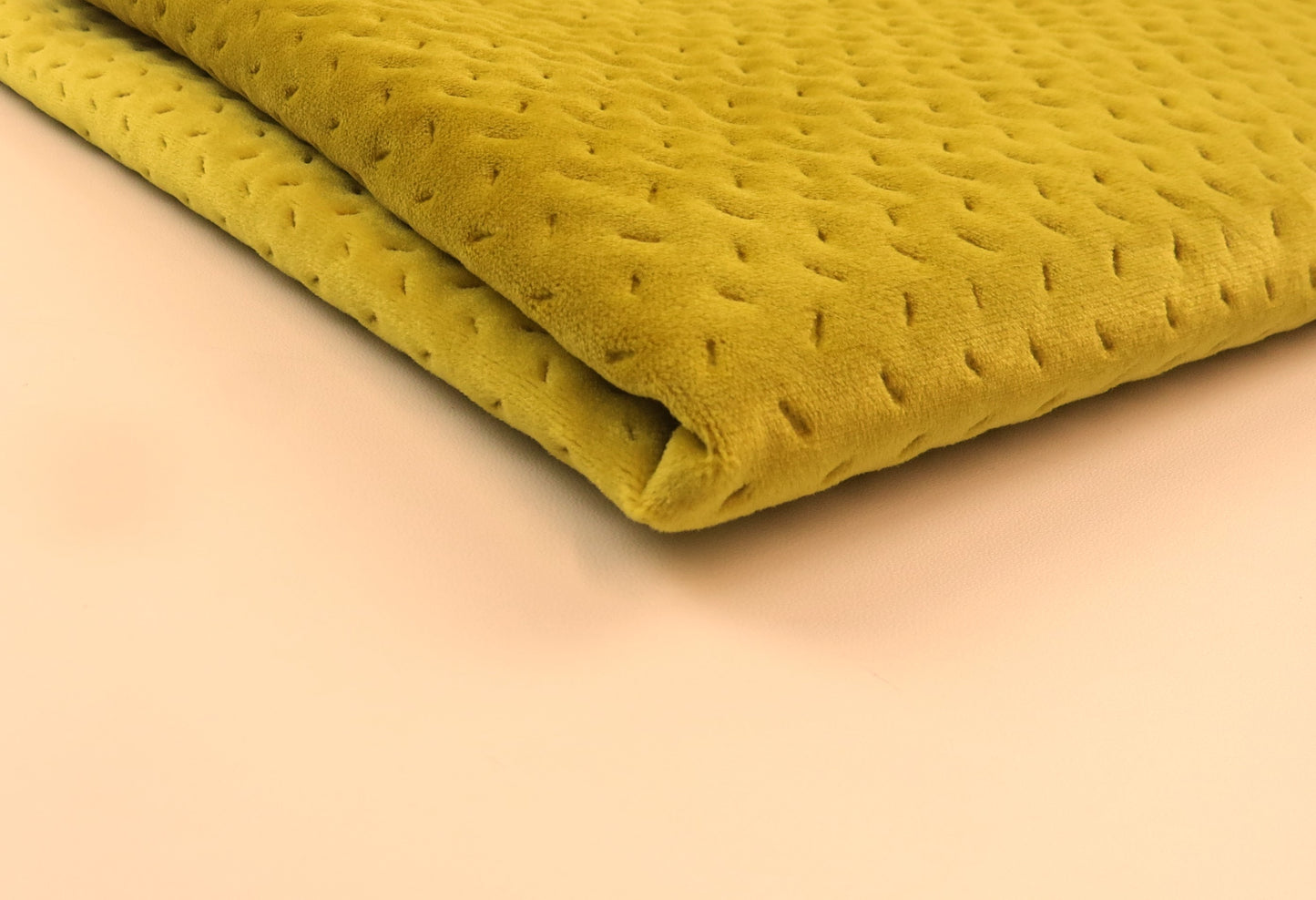 Cascade Quilted Lemon Velvet Upholstery Fabric