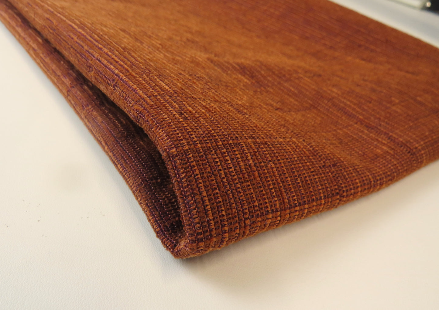 Kenton Slub Terracotta Linen Upholstery Fabric