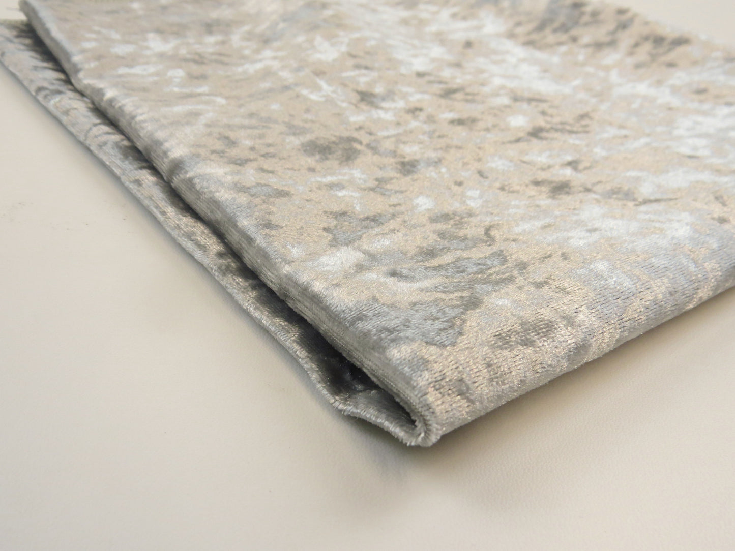 Silver Crushed Velvet Upholstery Fabric