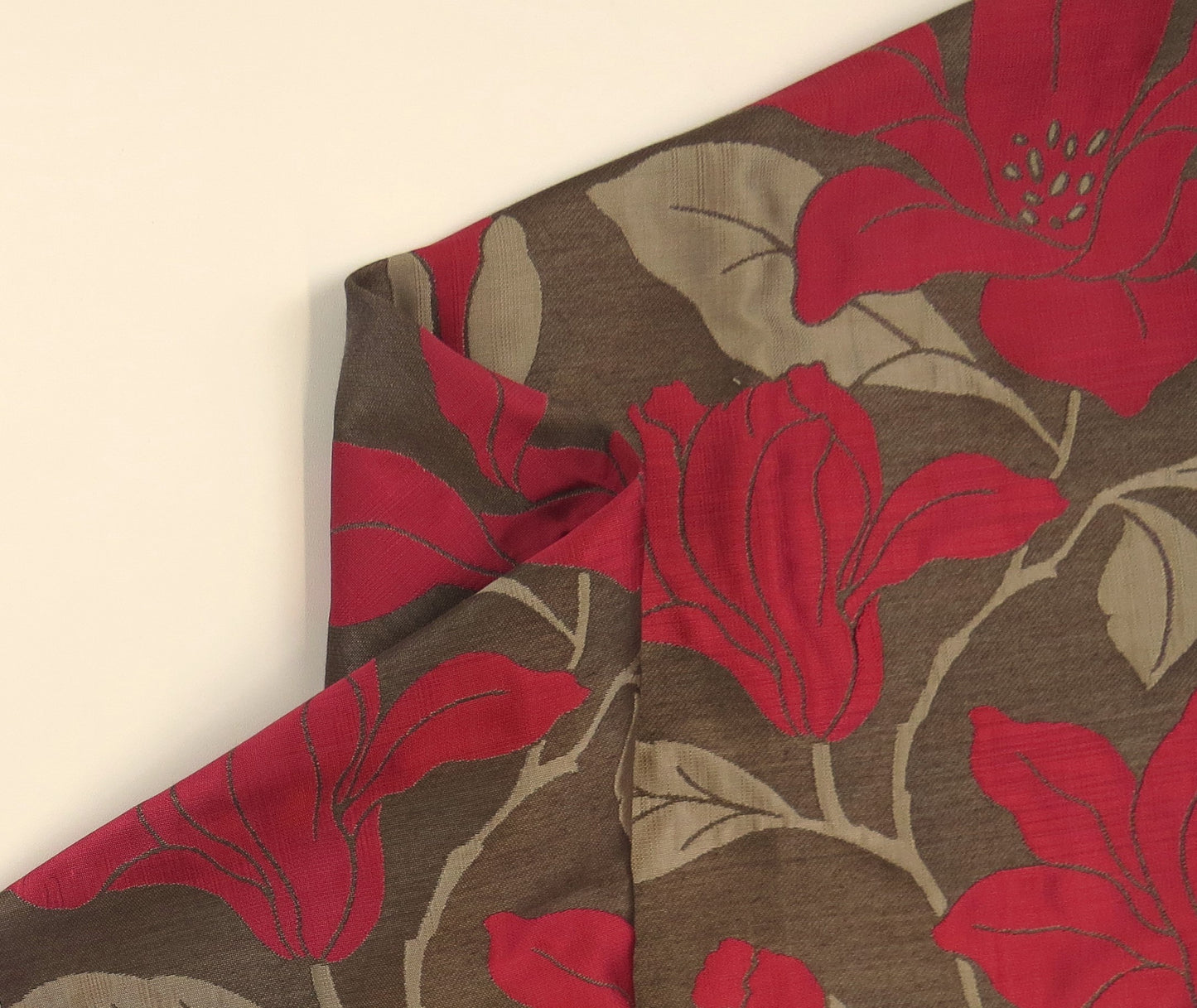 Ravensworth Wine Floral Brocade Upholstery Fabric